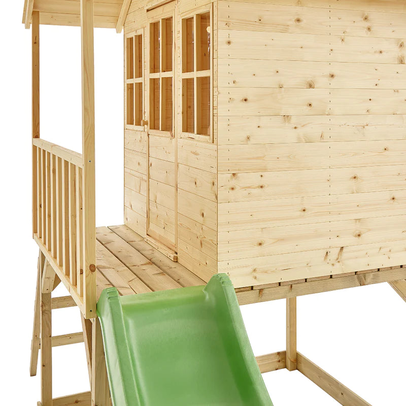 TP Hill Top Tower Wooden Playhouse with Add-On Slide