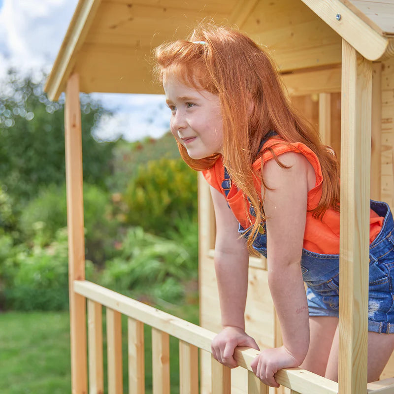 TP Hill Top Tower Wooden Playhouse with Add-On Slide