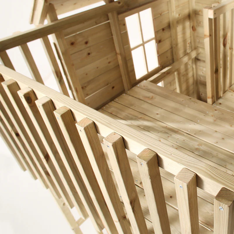 Skye FSC® Wooden Playhouse with Balcony & Slide