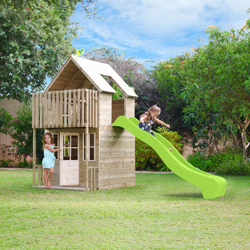 Skye FSC® Wooden Playhouse with Balcony & Slide