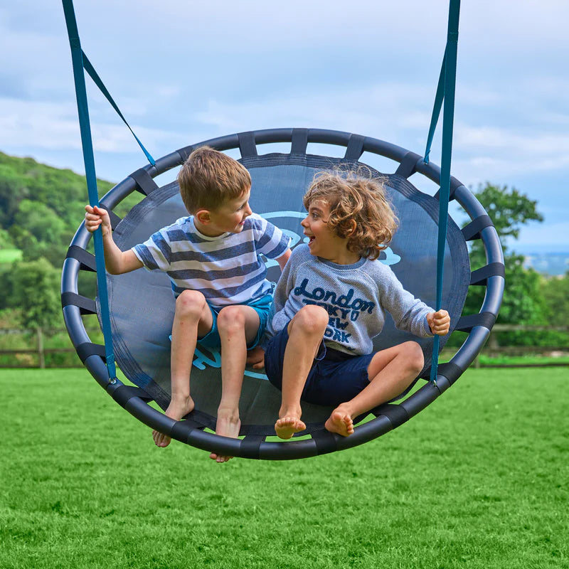 TP Knightswood Double & Deck Wooden Swing Set With Giant Nest Swing-FSC®
