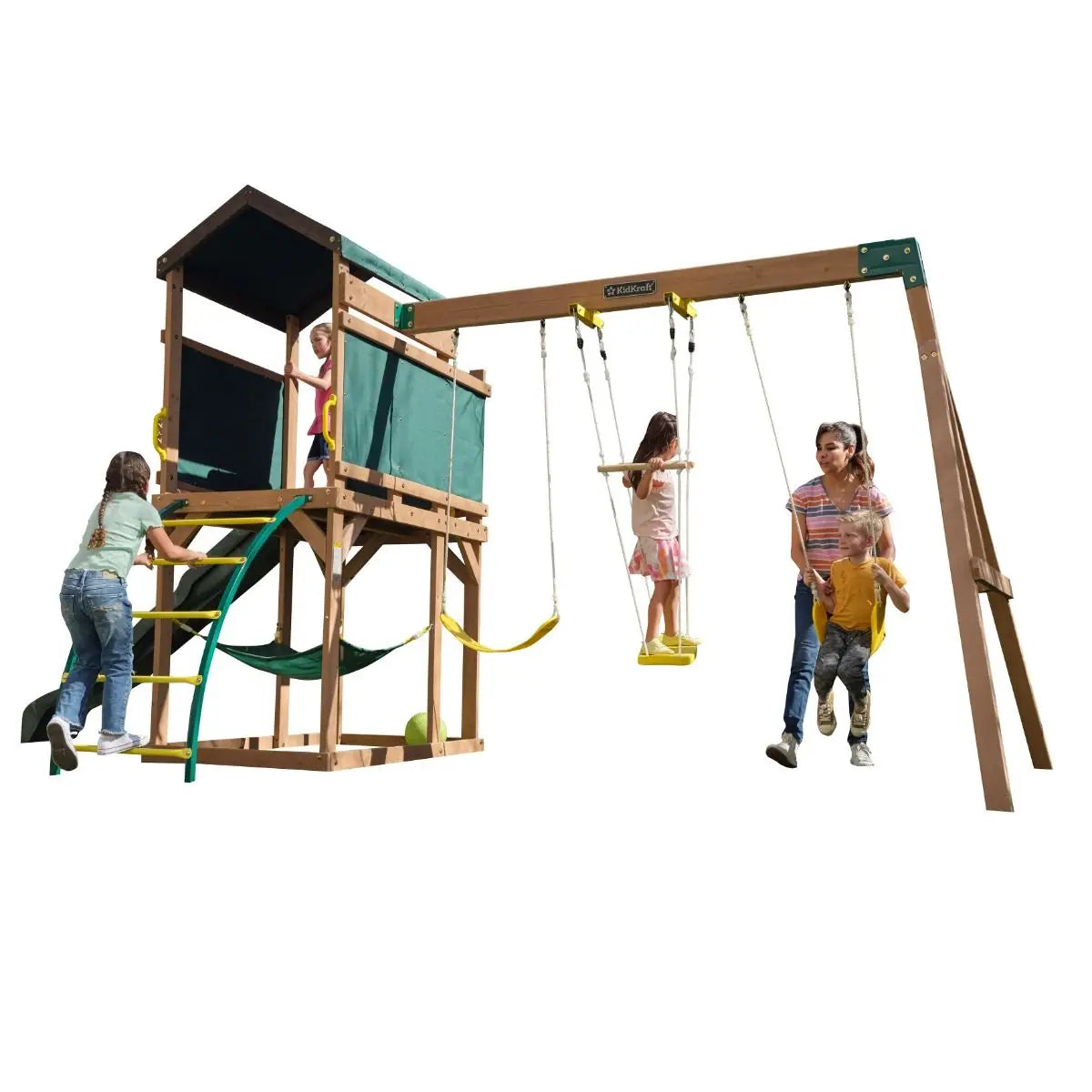 Hideaway Haven Swing Set Wooden Playset Your Adventure Cub