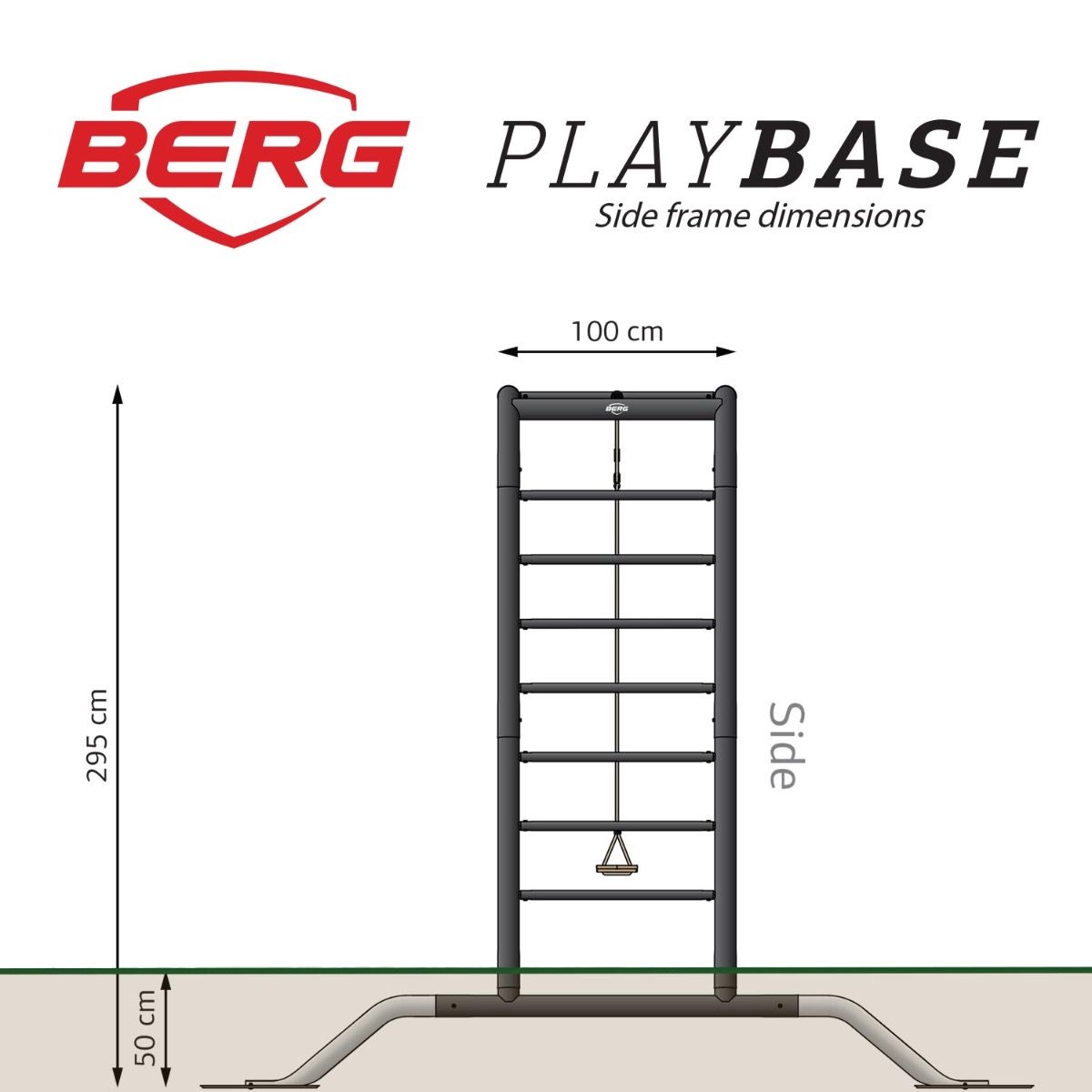 BERG Playbase Large TL (Disc swing+Rings+Climbing wall)