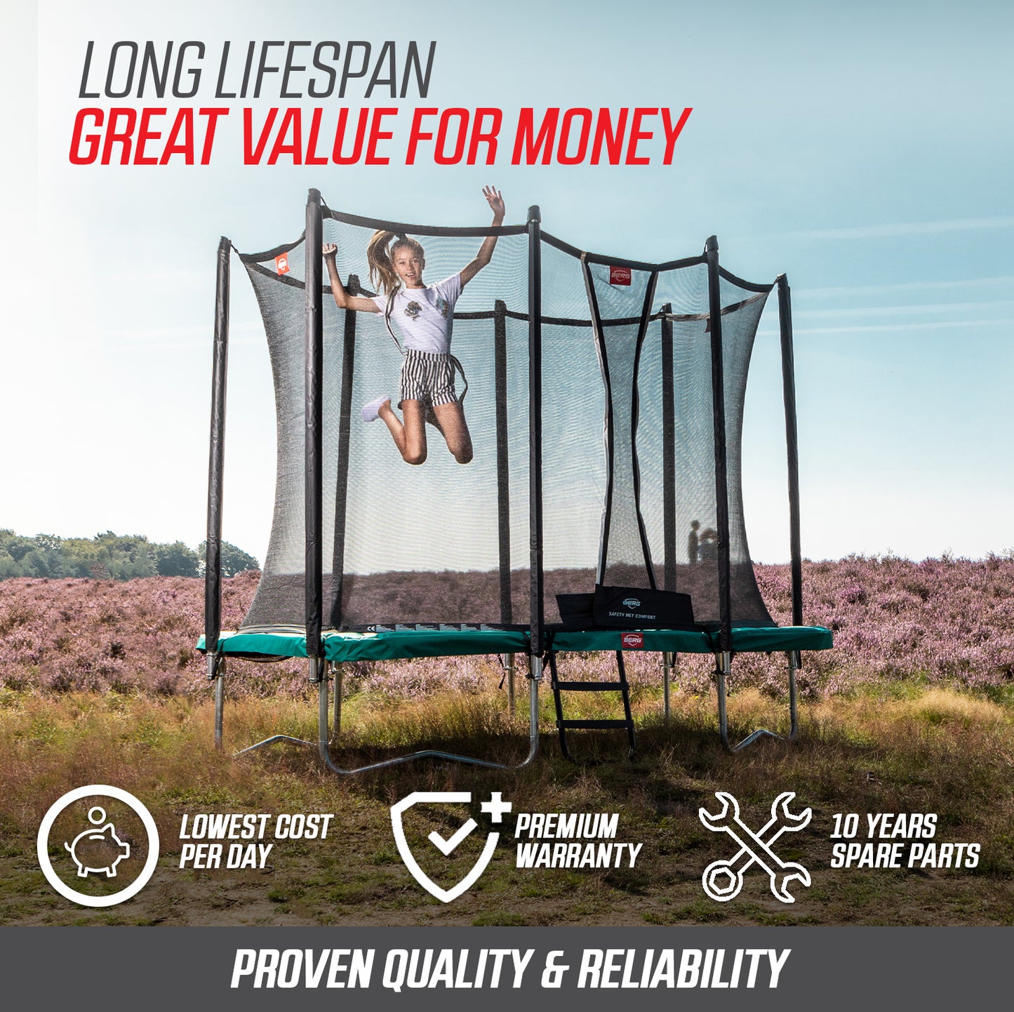 BERG Ultim Favorit 280 Trampoline with Safety Net