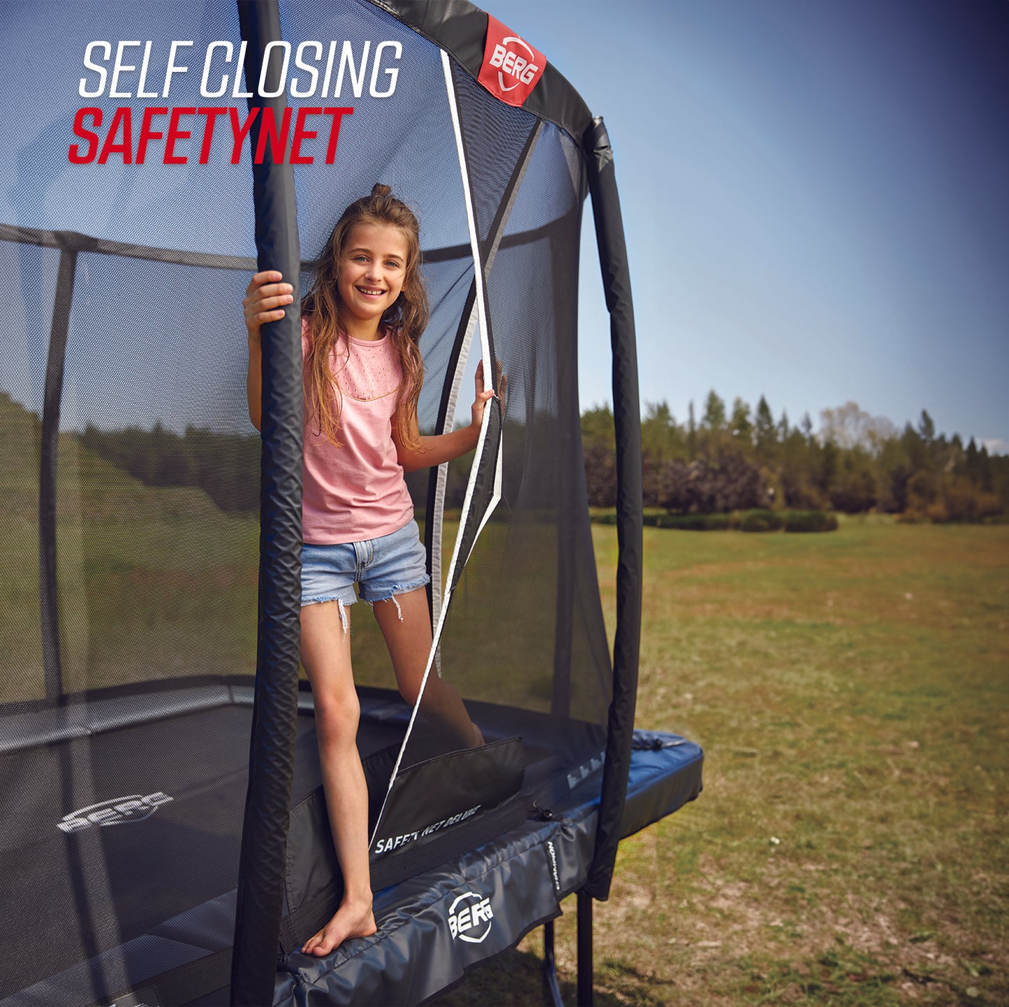 BERG Champion Regular Grey Trampoline with Safety Net