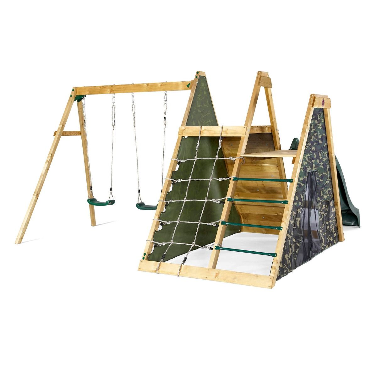 Climbing Pyramid Wooden Climbing Frame, Add Swing Option
