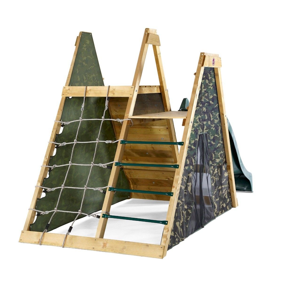 Climbing Pyramid Wooden Climbing Frame, Add Swing Option