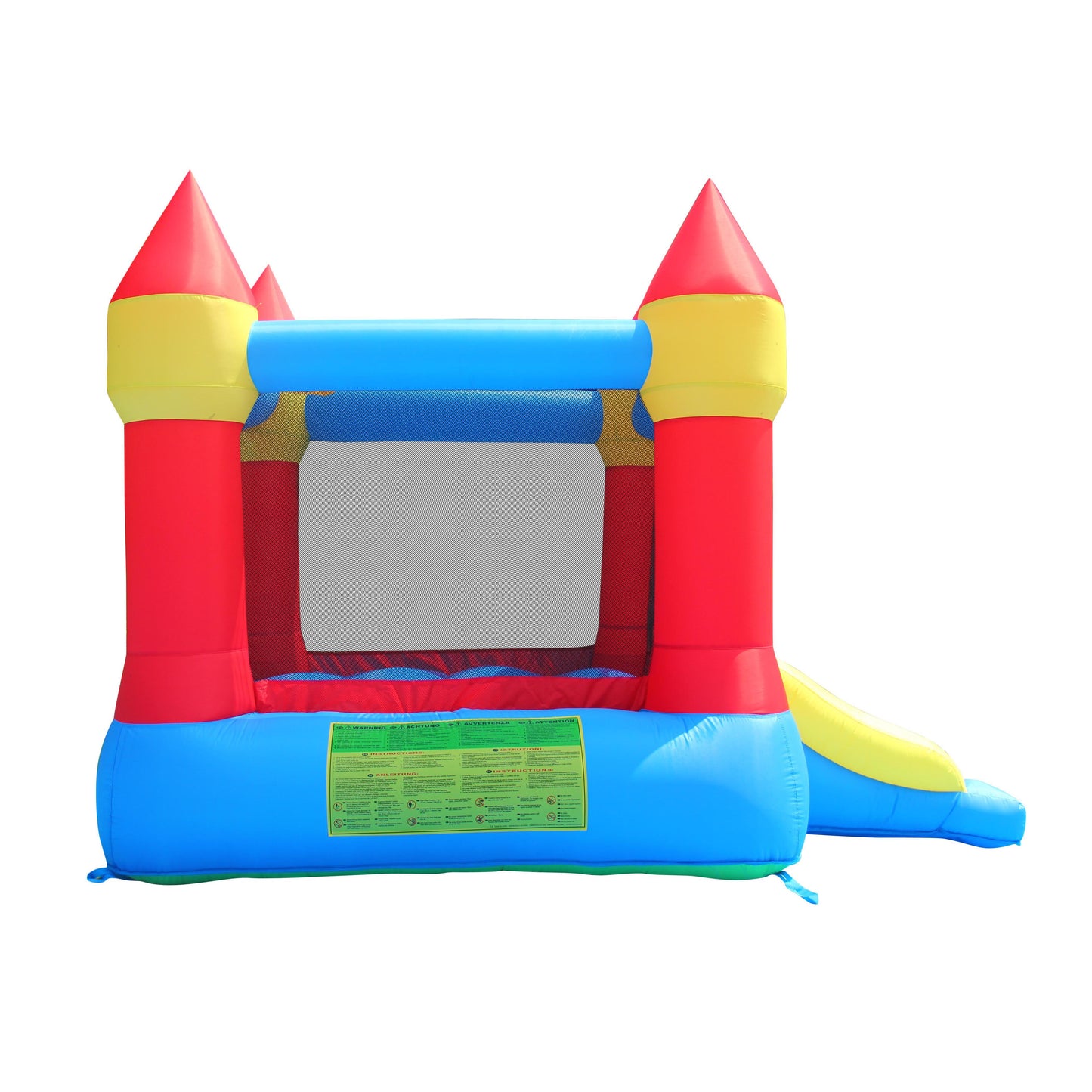 Happy Hop Castle Bouncer with Slide and Hoop