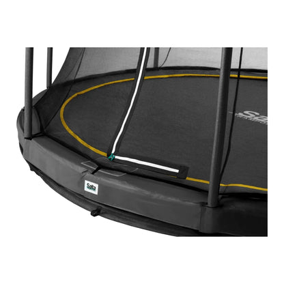 10ft Salta Black Comfort Edition InGround Round Trampoline with Enclosure