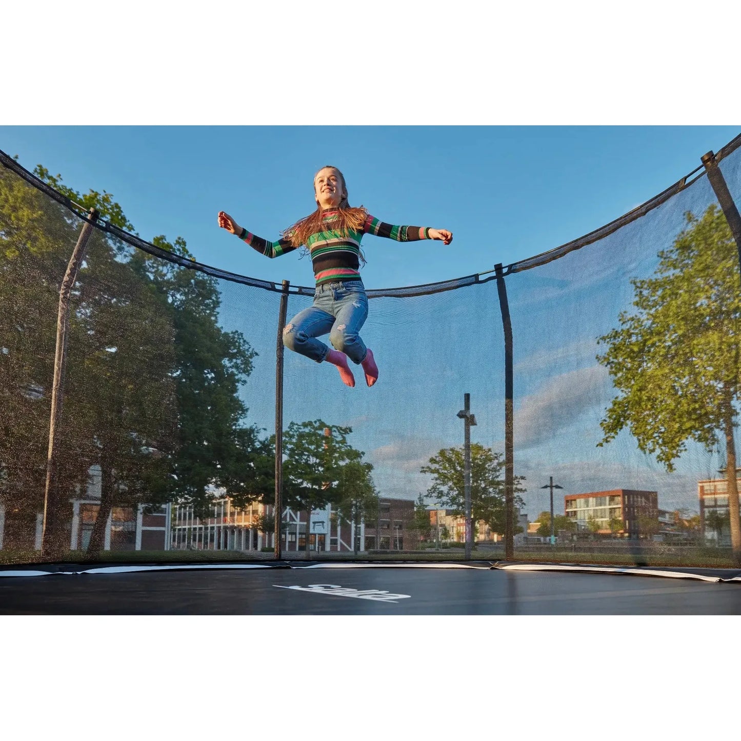 12ft Salta Black Round Premium Edition Trampoline with Enclosure