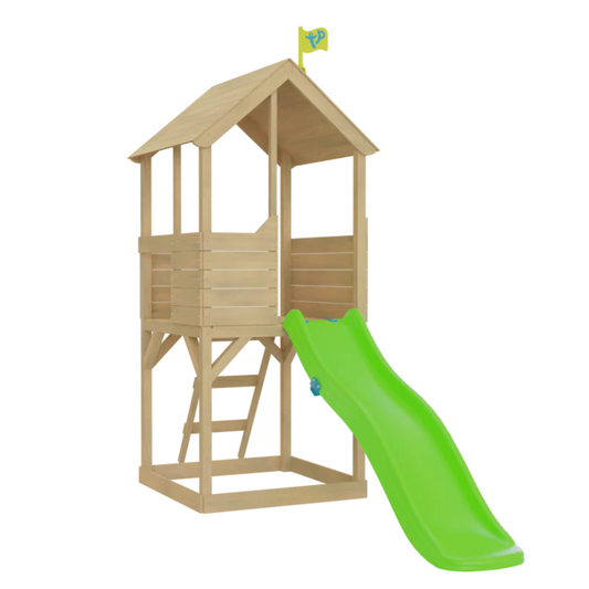 TP Treehouse Wooden Play Tower with Wavy Slide & Slide Lock - FSC® certified