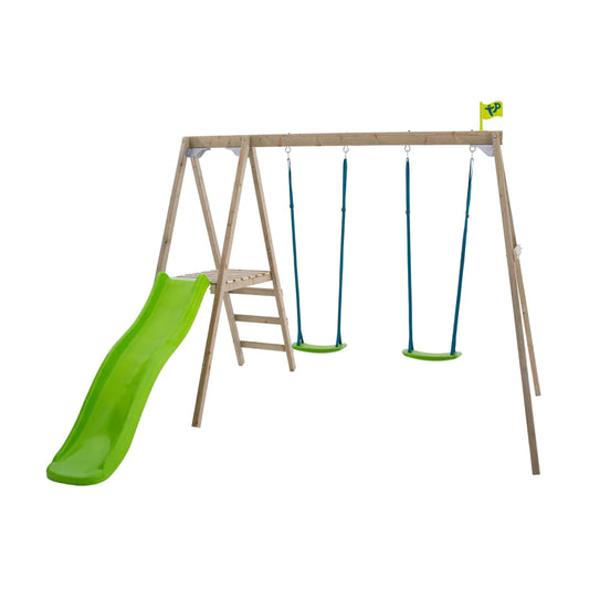 Forest Multiplay Double Wooden Swing Set & Slide