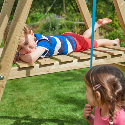 Forest Multiplay Double Wooden Swing Set & Slide