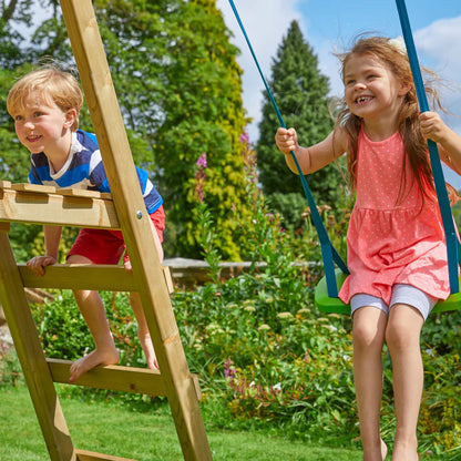 Forest Multiplay Double Wooden Swing Set & Slide