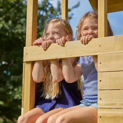 TP Treehouse Wooden Play Tower with Wavy Slide & Slide Lock - FSC® certified