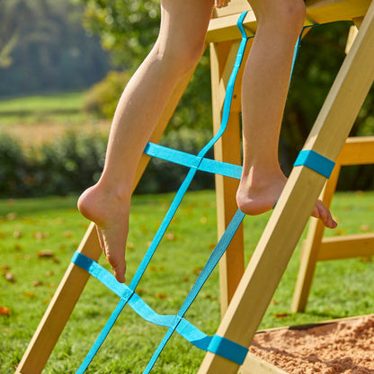 TP Treehouse Wooden Play Tower with Cargo Net and Slide