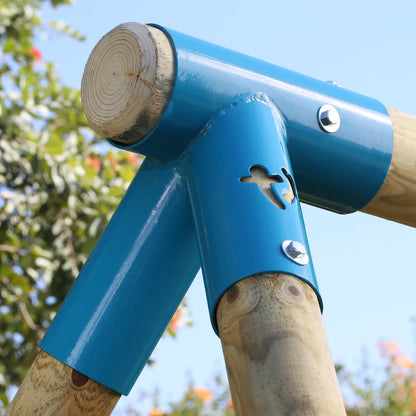 TP Knightswood Double & Deck Wooden Swing Set With Giant Nest Swing-FSC®