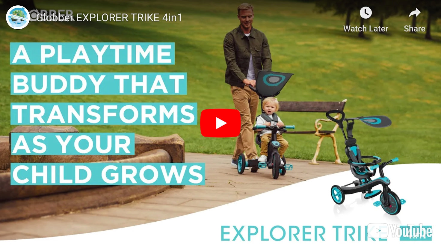 Globber Explorer 4 in 1 Trike | Your Adventure Cub